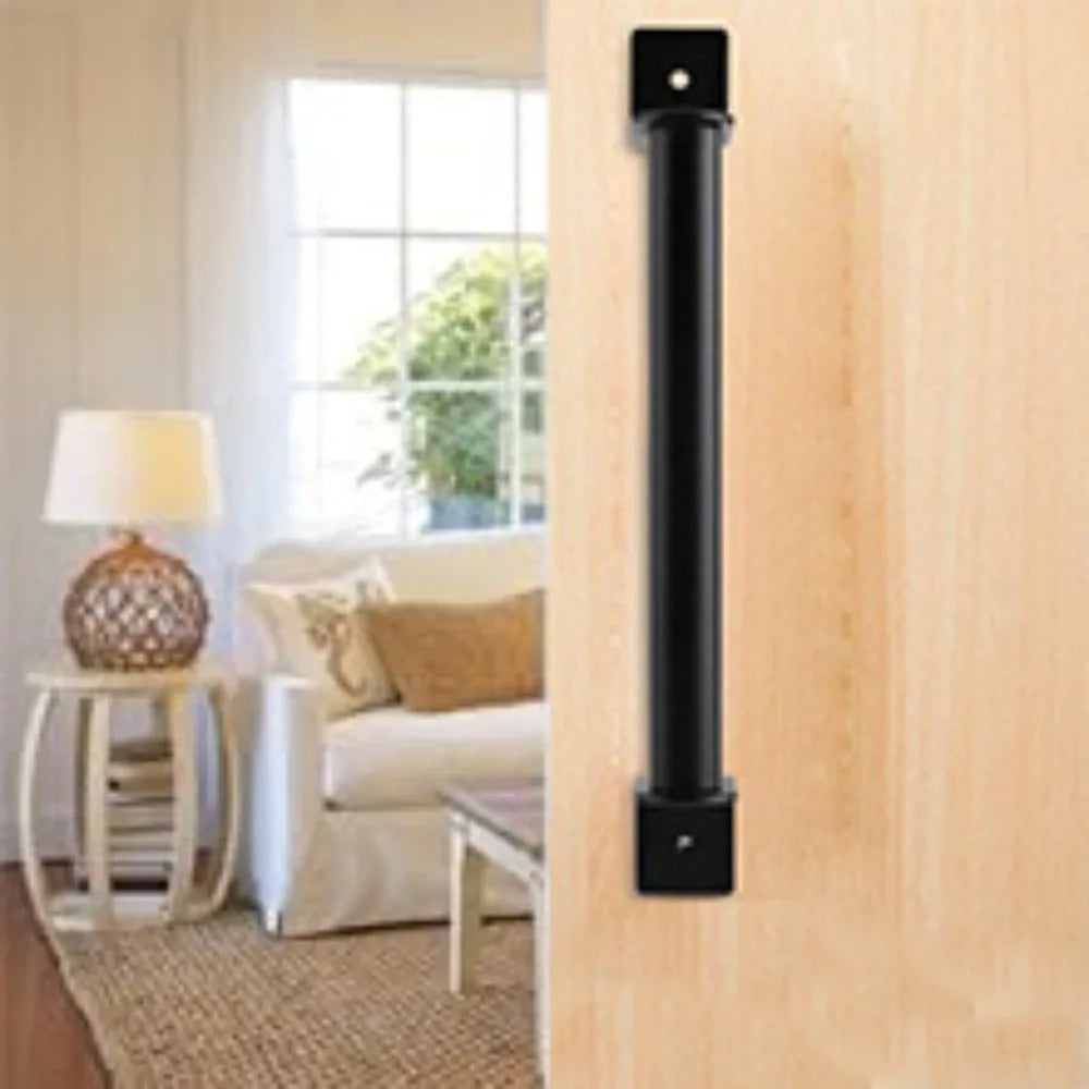 Long Base Barn Door Pull Knob Heavy Duty Black Sliding Barn Door Handle Modern Design Easy Install Barn Door Hardware