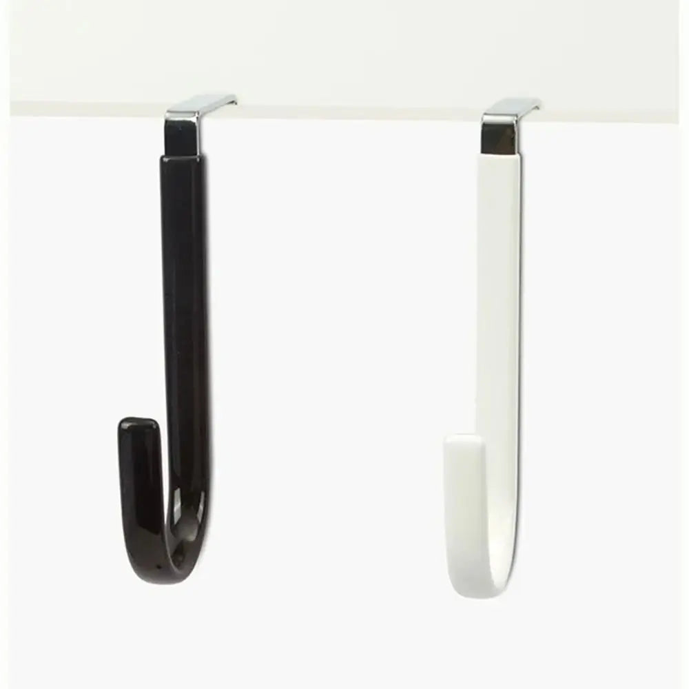 Towel Coats Hangers Nonstick Non-punching Over The Door Hooks Rubber Prevent Scratches Hanging Organizer Clothes Storage Holder