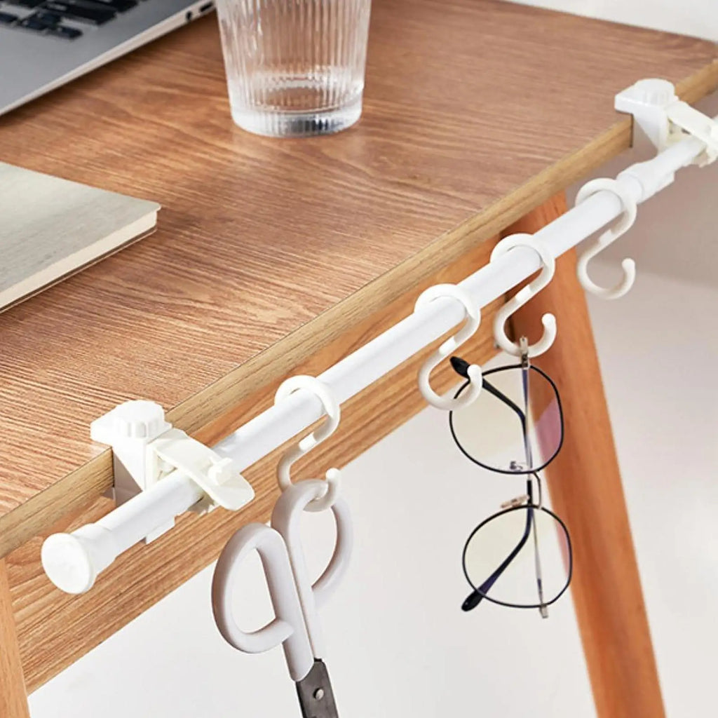 2x Curtain Rod Holders Universal Easy Installation Flexible Curtain Hangers for Restroom Living Room Hotel Bedroom Cabinets