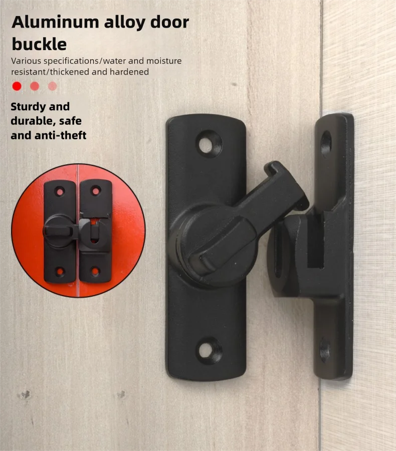 Door Hasp Latch 90/180 Degree Hasp Latches Sliding Door Chain Locks Security Hardware For Window Cabinet Hotel Home