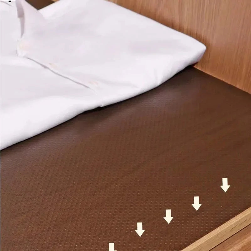 1PC 5m/196.85in Drawer Liners Washable Dustproof and Non-slip Placemats Kitchen Cabinet Mats Refrigerator Non-slip Liners