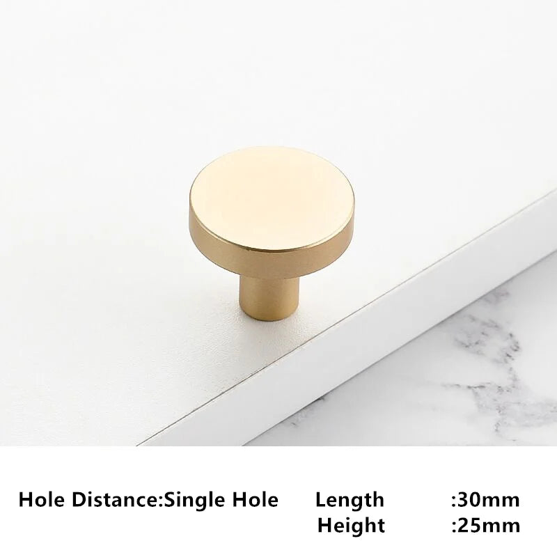 Handles Drawer Cabinet Furniture Kitchen Handles for Cabinet Knob Door Drawer Furniture Kitchen Knob Round Classic Golden Black