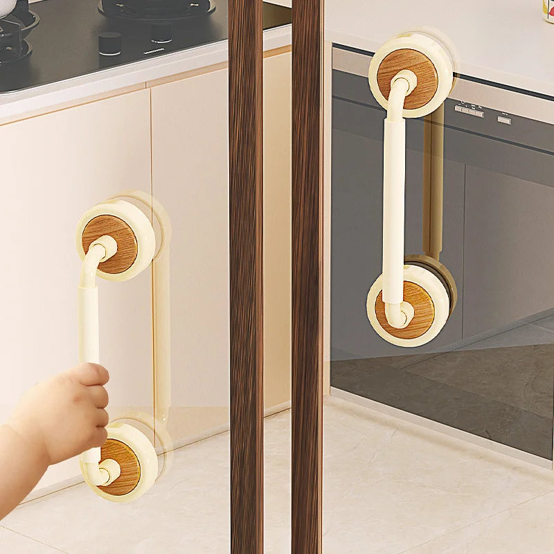 Suction cup door handle, no punching, powerful shower room, kitchen sliding door, glass door, cabinet door, refrigerator handle,