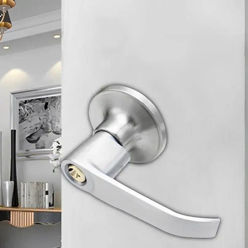 Door Handle Lock Round Entry Security Privacy Sliding Front Doors Entrance Keyed Locks for Bedroom Living Room Household