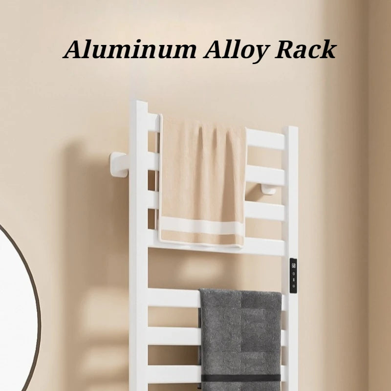 Bathroom Electric Towel Rack Aluminum Waterproof Touch Screen Thermostatic Heating Towel Rack Household Bathroom Accessories