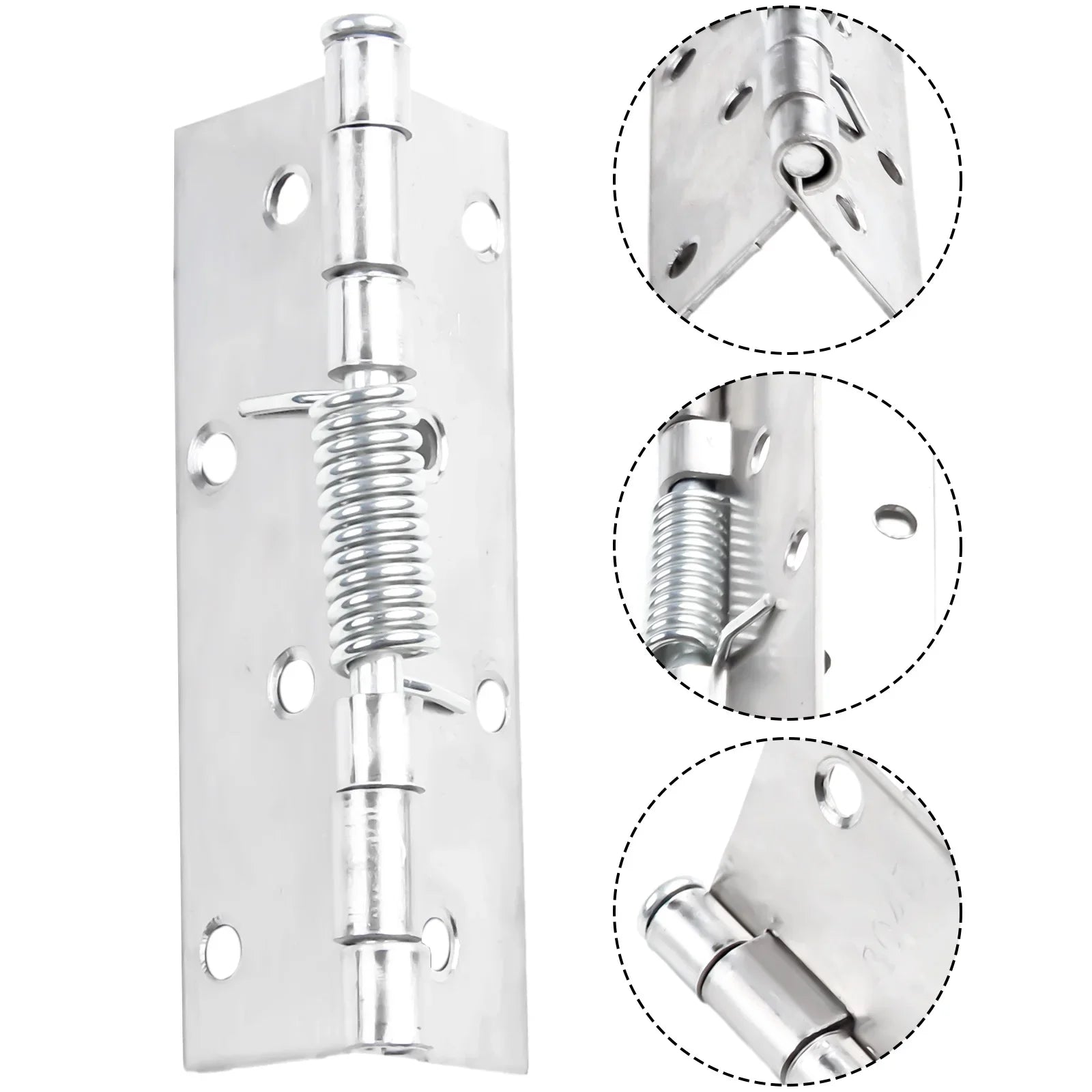 2pcs Self Closing Spring Door Hinge Stainless Steel Hinge For Cabinets Door Closer Automatic Rebound Hinge Furniture Hardware