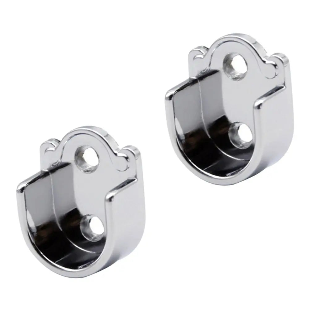 4PCS Bedroom U Shaped Closet Rod 19/22/25mm Shower Curtain Curtain Rod Bracket Flange Rod Holder Rail Holder Clothes Hanging