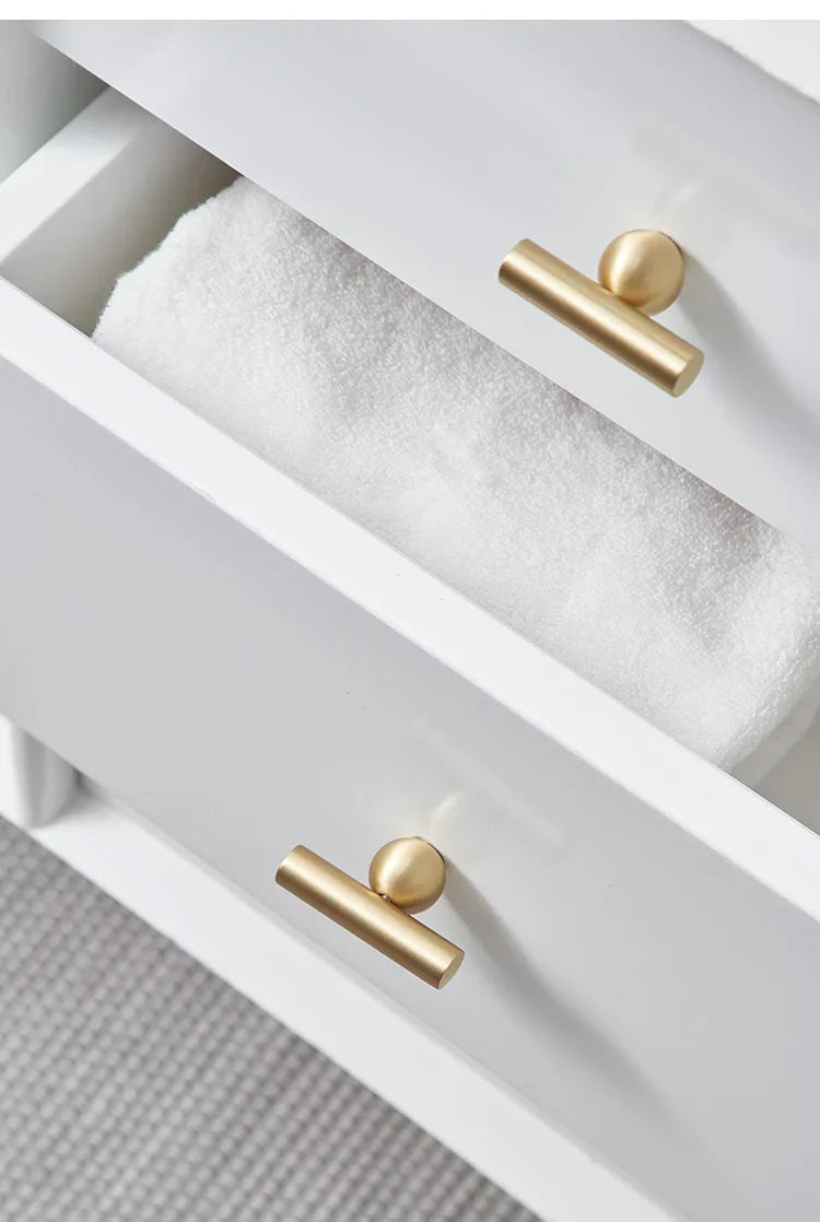 Creative Brass Cabinet Handle New High-end Modern Minimalist Drawer Cabinet Wardrobe Door  Light Luxury Cabinet Long Handle