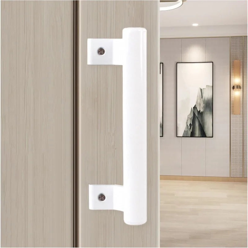 8 Inch Glass Door Pull Handle for Patio Doors Universal Right/Left,Aluminum Alloy Sliding Door Handles Furniture Cabinet Handle
