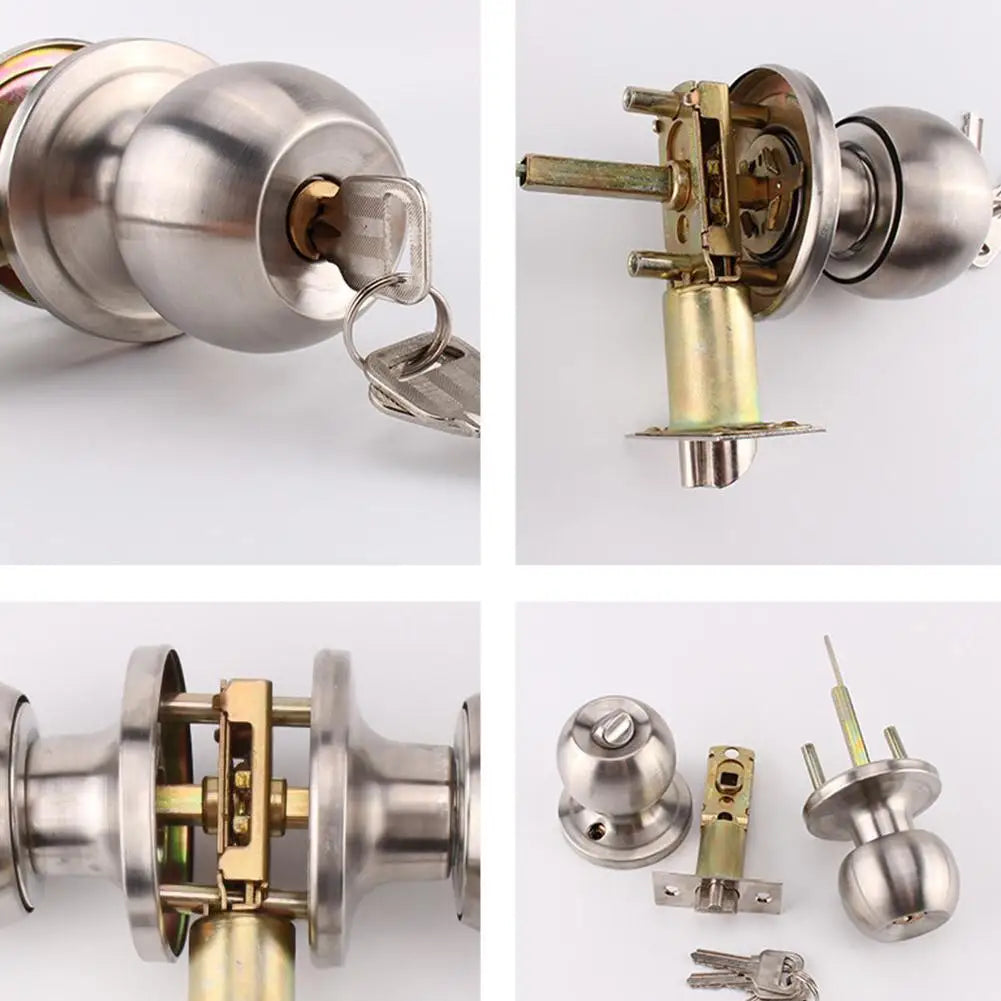 Universal Door Handle Knobs Bathroom Entrance Locks Accessories Bedroom Living Room Lock With Keys Door Lock