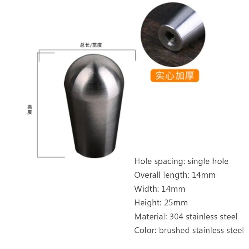 Modern Simple Wardrobe Door Handle, 304 Stainless Steel European Black Cabinet Single Hole Drawer Small Pull, Drawer Knob