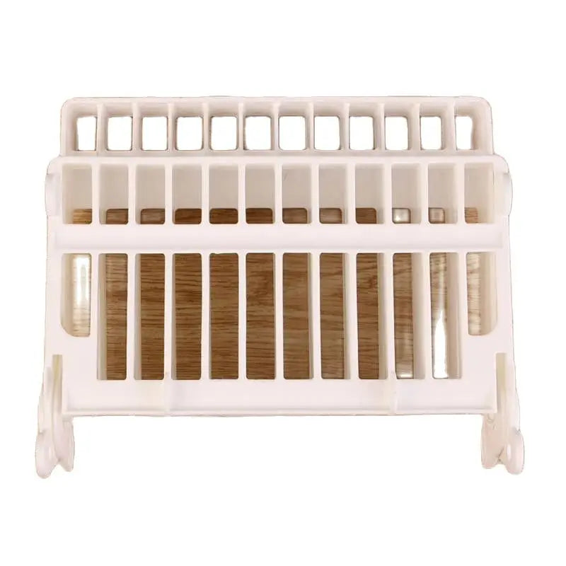 Foldable Dish Plate Drying Rack Organizer Drainer Plastic Storage Holder White Kitchen Organizer