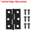 Black Door Hinges Stainless Steel Butt Hinges with Screws Cabinet Drawer Furniture Hinges Mounting Plate Flat Fixing Brackets