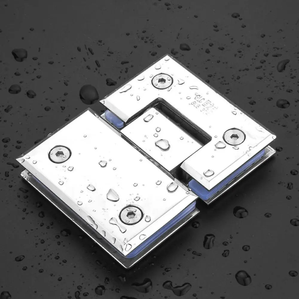 Stainless Steel Bathroom Door Hinges 90°/135°/180° Silver/black/golden Glass Door Bracket Clip Solid Sheet