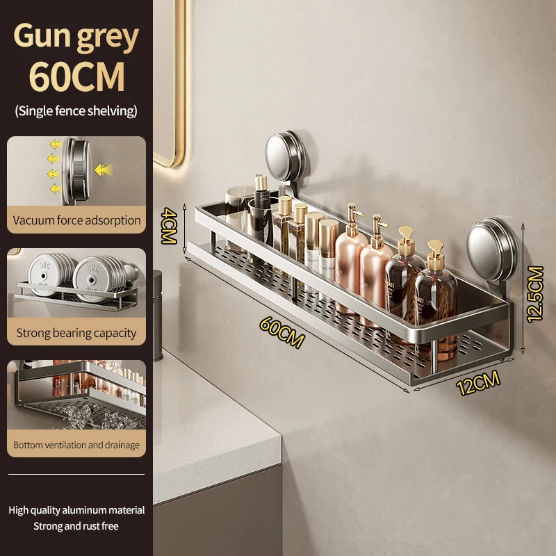 Bathroom,Suction Cup Storage Rack, Non Perforated Toilet, Washbasin, Washbasin, Wall Storage Rack