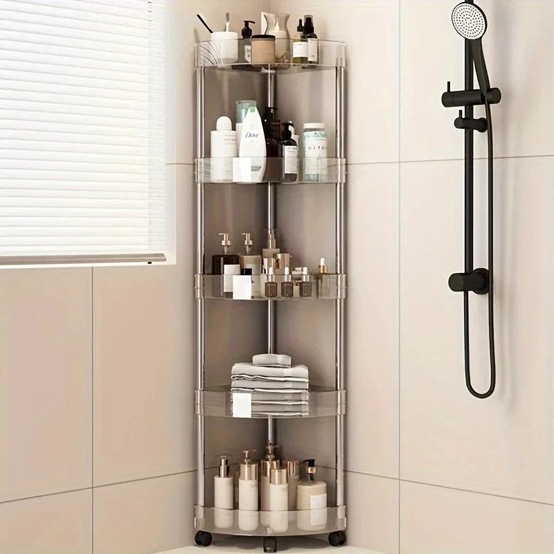 Shelf Trolley Bathroom Organizer Shelves Kitchen Home Large Capacity Storage Rack Acryl Cart Corner Cosmetic Organizer Supplies