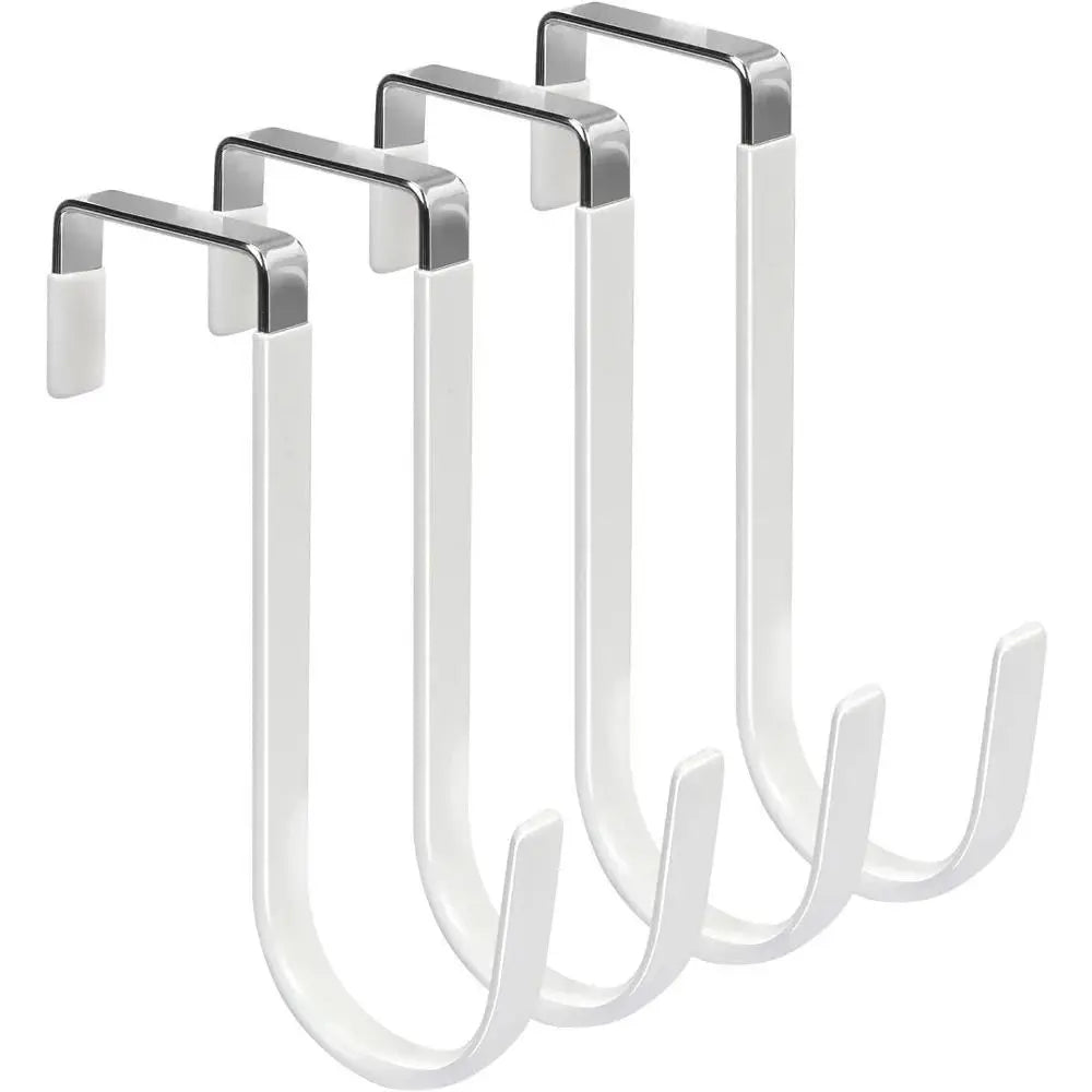 Towel Coats Hangers Nonstick Non-punching Over The Door Hooks Rubber Prevent Scratches Hanging Organizer Clothes Storage Holder
