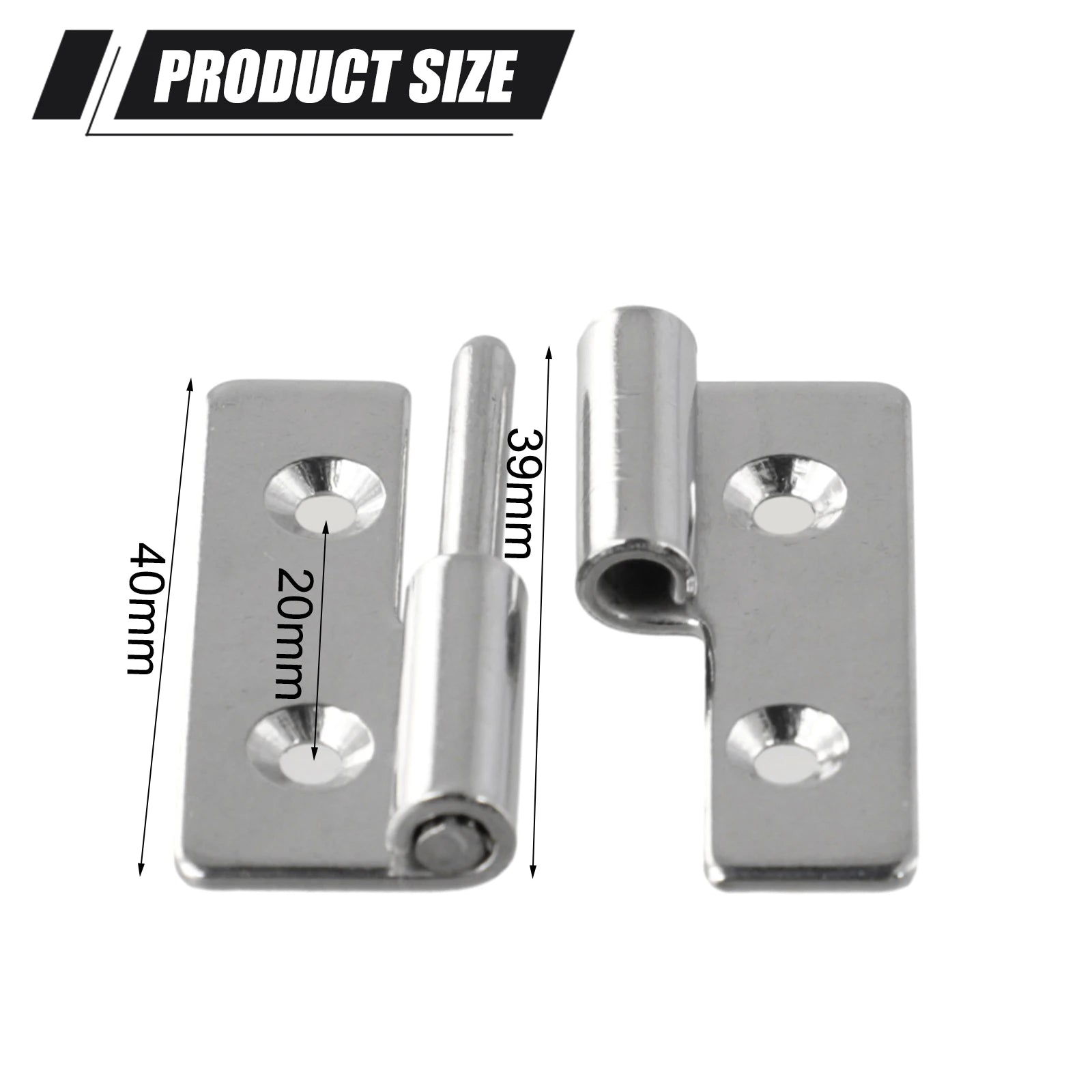 Detachable Hinge Slip Joint Flag Lift Off 40*30*1.5mm Demountable Door Stainless Steel Removable Hinge Heavy-duty Swing Hinge