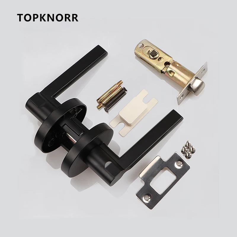 Door Lock Household Universal Silent Toilet Indoor Bedroom Lock Three-bar Handle Lock Old-Fashioned Spherical Round Door Lock