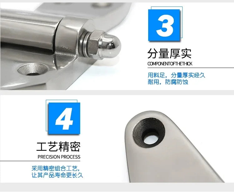 304 Stainless Steel Hinge for Oven, Steamer, Cold Storage Door, Steaming Cabinet - Industrial Equipment Box Hardware Component