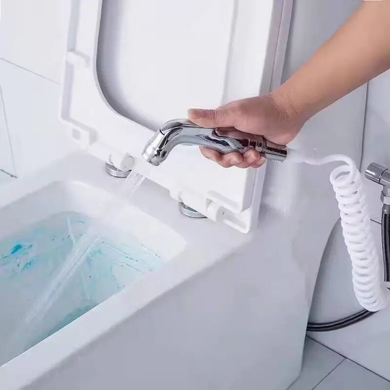 Bathroom Toilet Bidet Sprayer Stainless Steel Shower Head Handheld Water Pressure Control Self Cleaning Garden Watering Tools