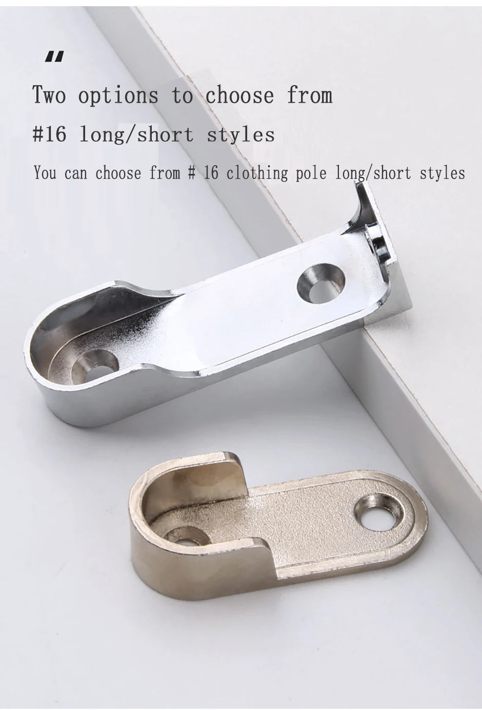 2/4/PCS Wardrobe Clothes Tube Support Closet Rod Pole End Bracket Thickening Holder Cupboard Hardware Furniture Accessories
