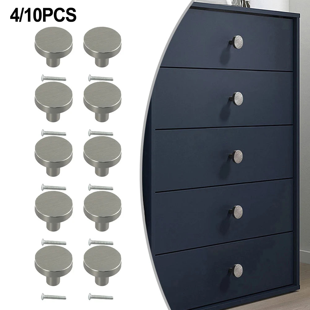 4/10pcs Cabinet Knobs Dresser Knobs Single Hole Round Handle Kitchen Cupboard Door Furniture Hardware