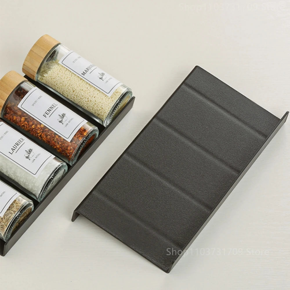 Spice Drawer Organizer Adjustable Spice Rack for Spice Jars 4 Layers Kitchen Spice Drawer Shelf Cabinet Pantry Kitchen Organizer