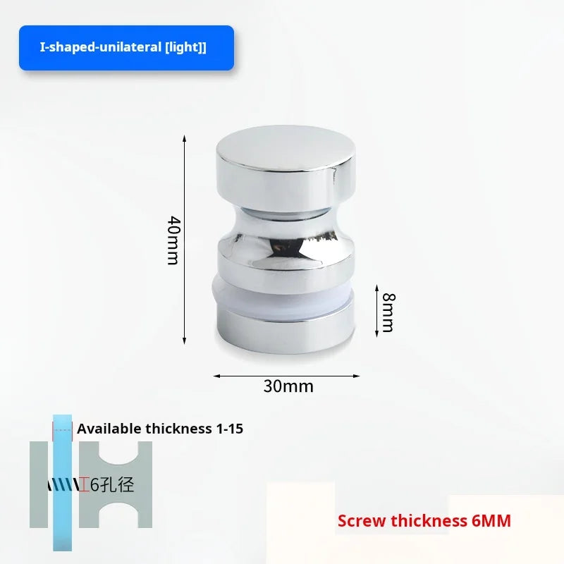 Glass Door Handle Bathroom Door Shower Door Handle Sliding Door Display Cabinet Wine Cabinet Barn Door Single Hole Round Knob