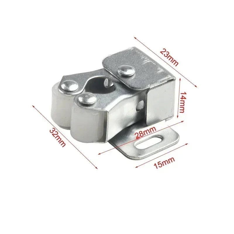 Press The Home Wardrobe Door Buckle Touch The Bead Magnetic Dual Wheel Spring Fixed Lock Buckle Low Foot Cabinet Door Buckle