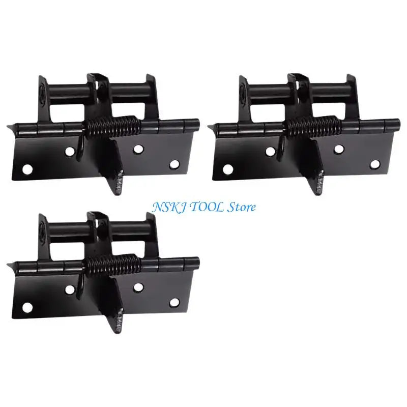 L8RC 3Pcs Closing Spring Door Hinge 90 Degree Positioning Automatic Door Closers Hinge Hardware for Wood Door Cabinet