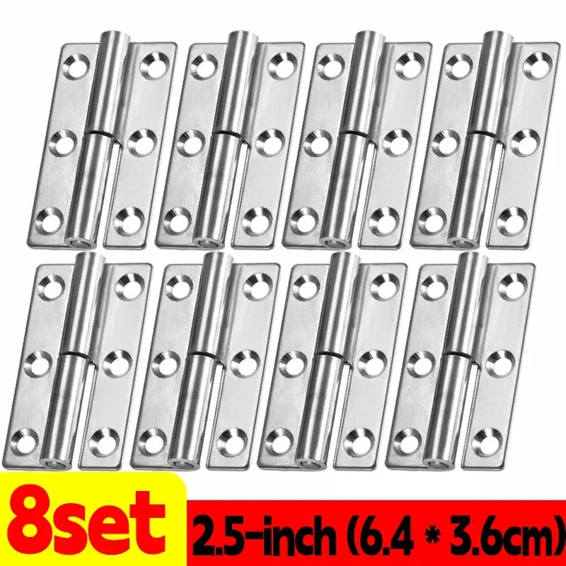 Stainless Steel Hinges Door Connector Universal Furniture Drawer Cabinet Fitting Hinge Detachable Furniture Hardware Accessories