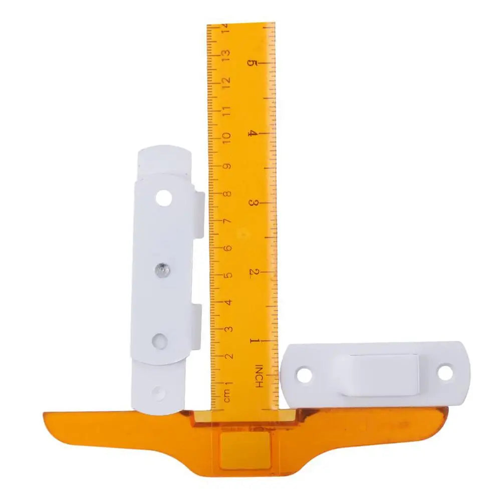 Door Latch, Durable Large Easy to Use Universal 4 Inch White Locking Latch Stainless Steel Hasp Bending Lock for Barn Door