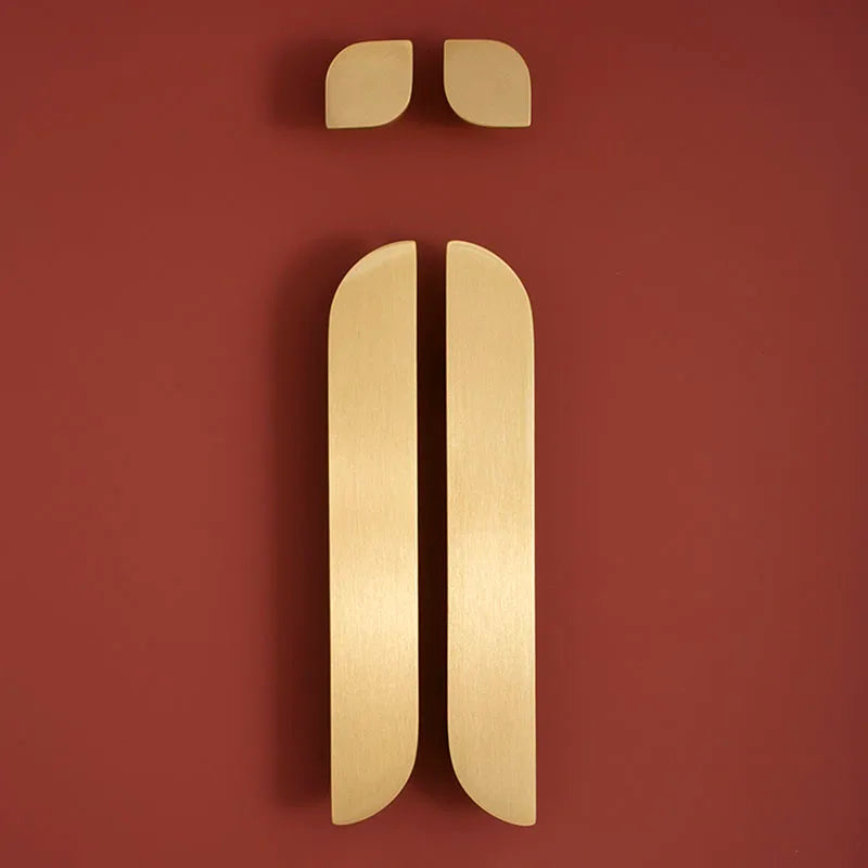 Modern Simple Wardrobe Handles Cabinet Knobs Furniture Door Pulls for drawer dresser cupboard Brass Hardware
