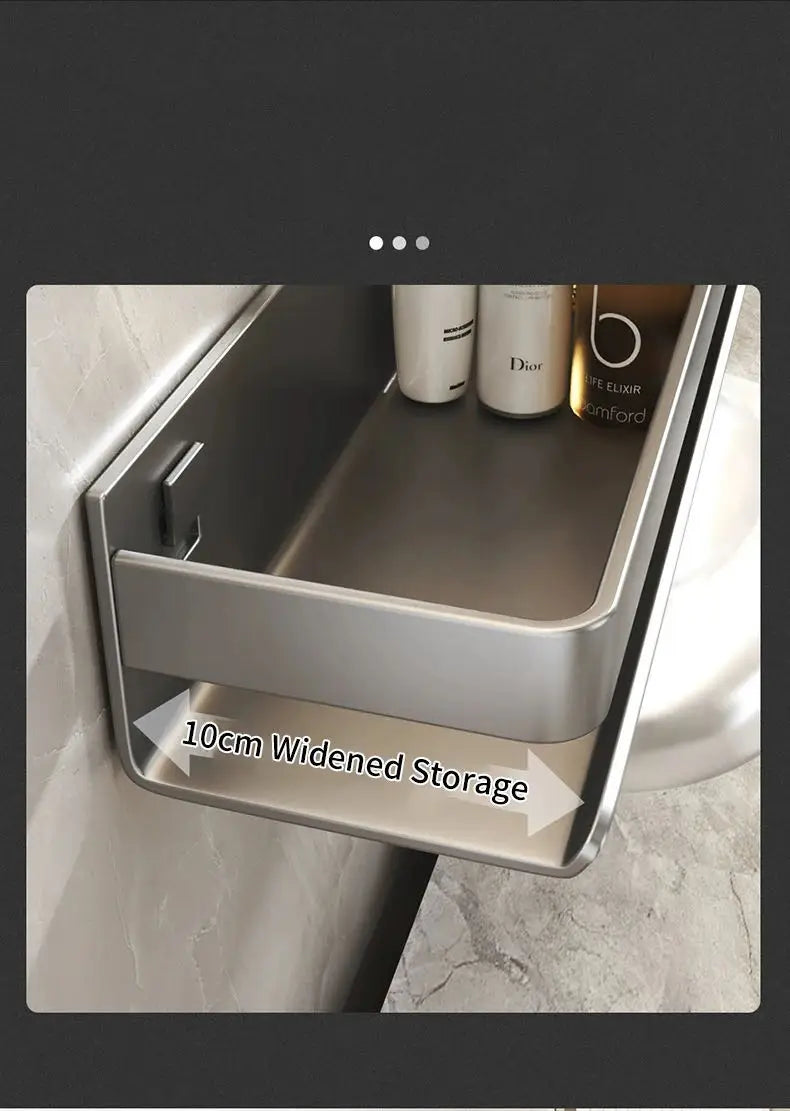 Bathroom Shelf Wall-Mounted Spice Rack Multifunctional Item Shelf Condiment Storage Shampoo Organizer Rack Kitchen Accessories