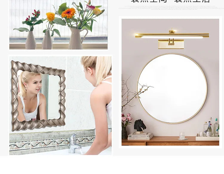 Bathroom lighting LED mirror lights simulate daylight makeup lights Modern wall decoration Gallery linear lights Wall lights