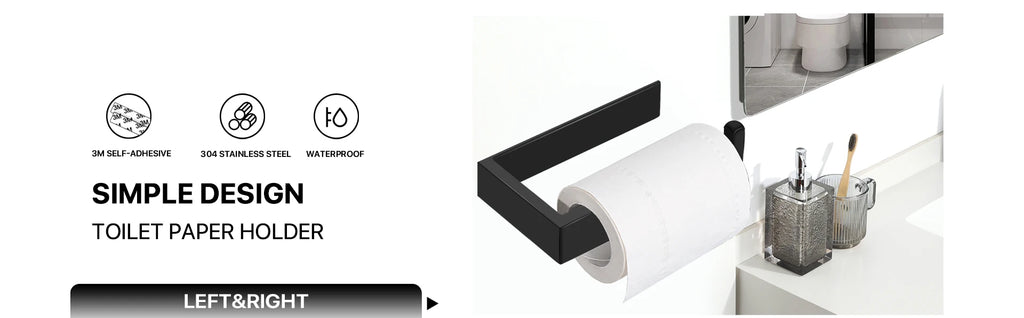 Bathroom Hardware Black Bath Robe Hook Towel Rail Bar Rack Bar Shelf Tissue Paper Holder Bathroom Accessories