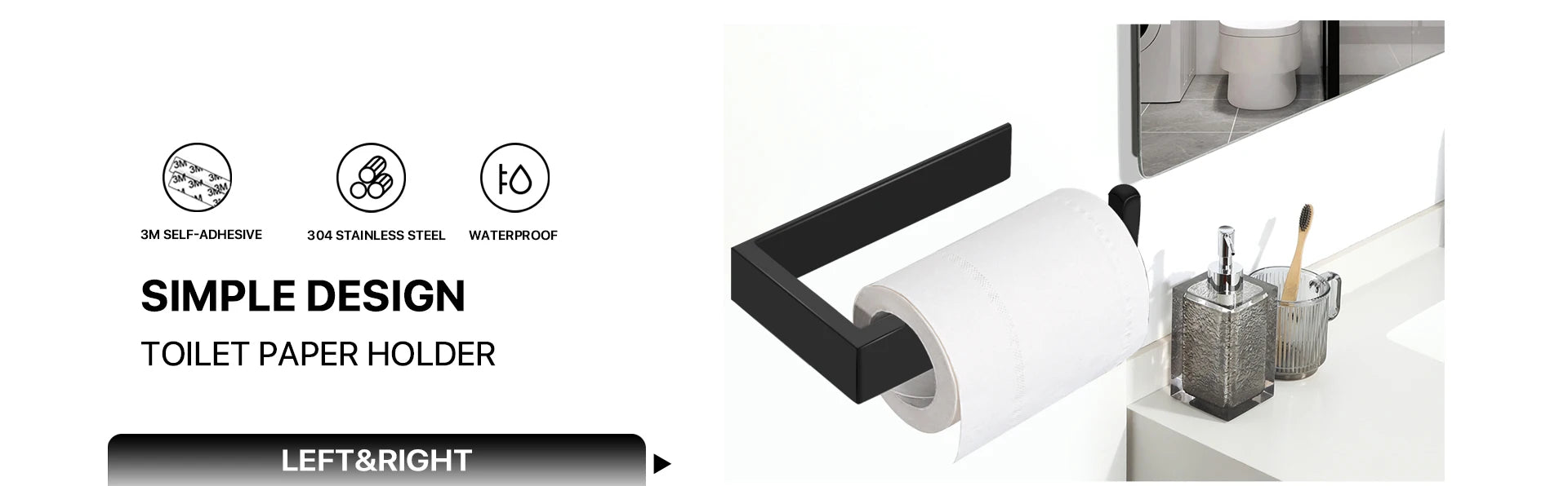 Bathroom Hardware Black Bath Robe Hook Towel Rail Bar Rack Bar Shelf Tissue Paper Holder Bathroom Accessories
