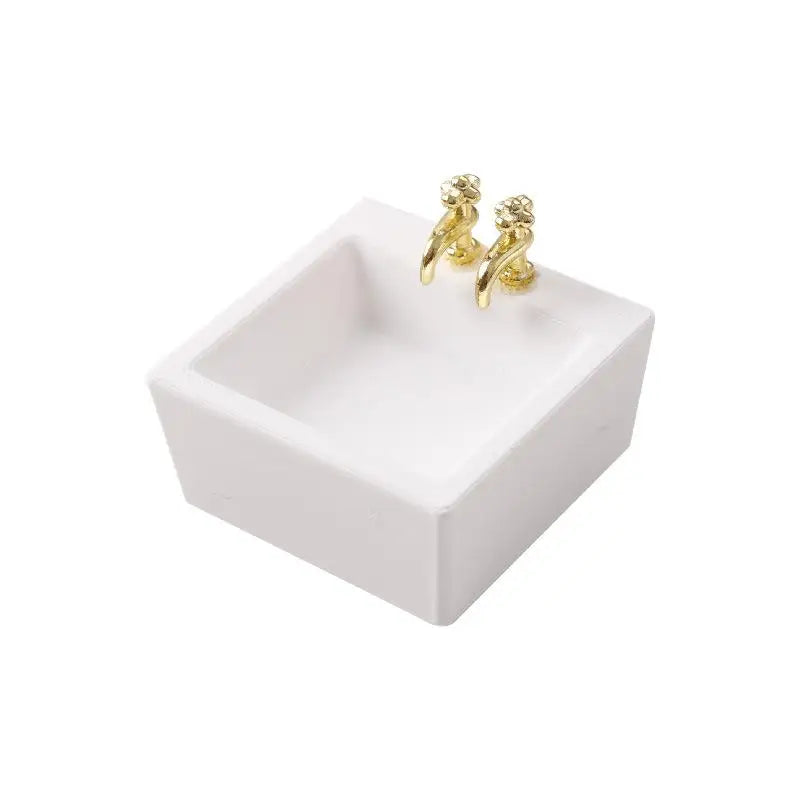 1/12 Model Dollhouse Bathroom Furniture Decoration Dolls House Dollhouse Bathroom Wash Basins Sinks Home Accessories