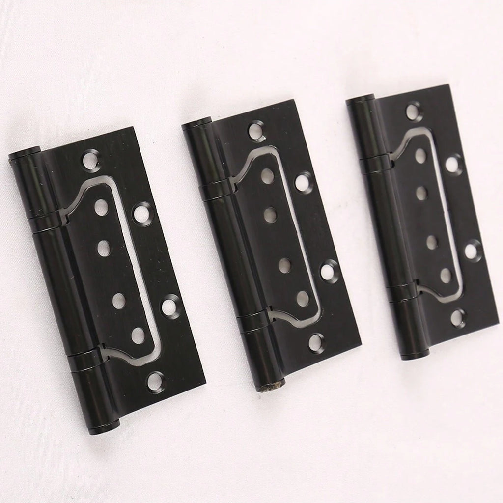 3 pieces black 304 stainless steel door with silent hinges, specifications 4*3*2.5 hinge