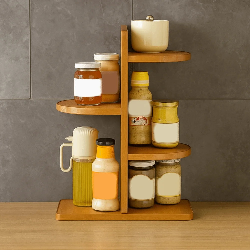 Practical Large Capacity Spice Storage Rack Anti-drop Space Saving Cup Holder Decorative Seasoning Bottle Holder Countertop
