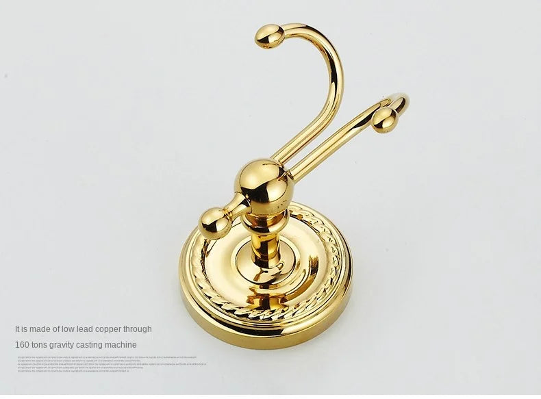 Robe Hooks Antique Brass Coat Hook Clothes Towel Hangers Storage Door Hook Wall Bathroom Accessories Black Bath Rack   Z-9001K