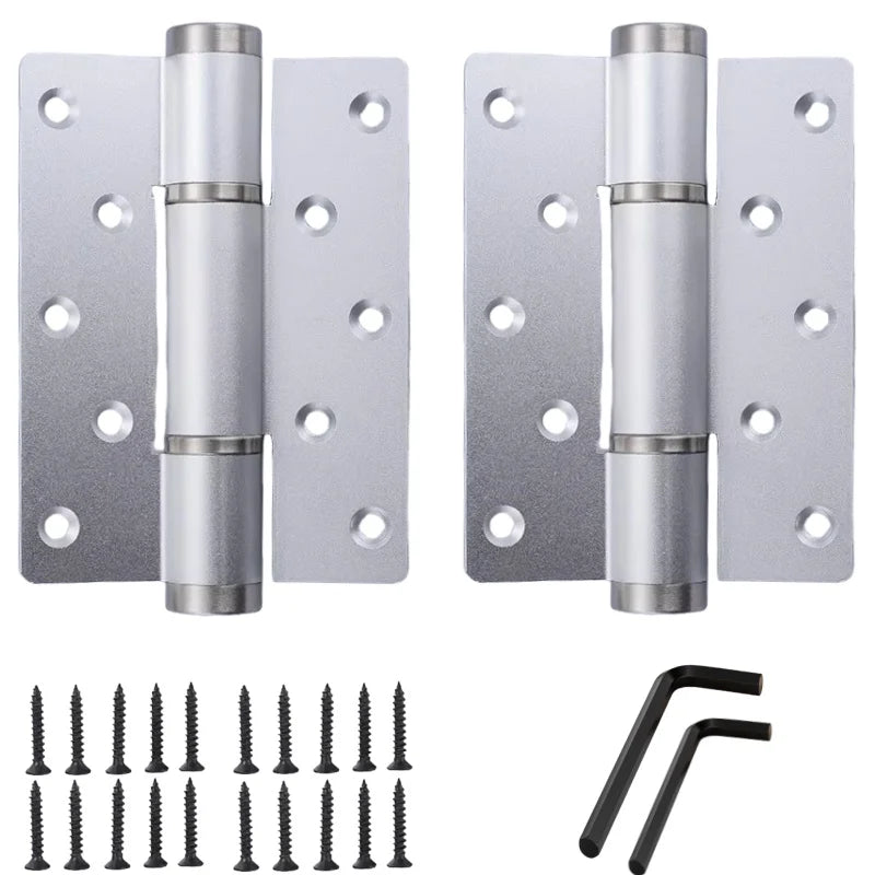 2 Pieces Soft Closing Door Hinge Automatic 90° Positioning Hydraulic Door Closer 5 Inch Adjustable Door Closer Hardware