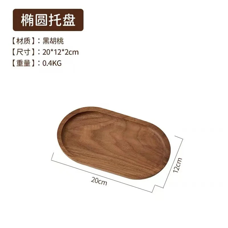 Large round Wooden Food Tray Serving Plate Waterproof l Wood Dert Plate Fruit Tray Wood Crt Decorative Item