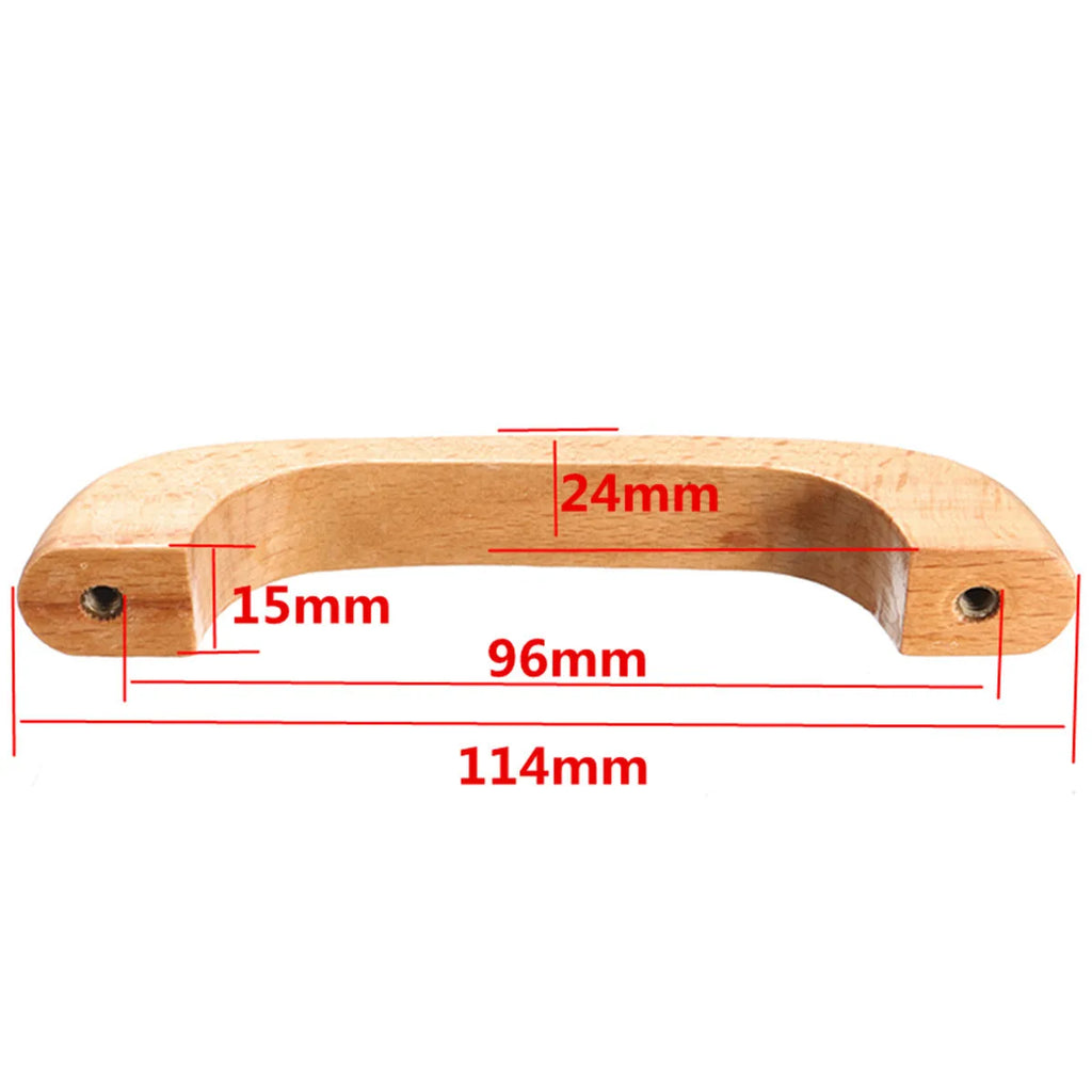 1/4pcs Round Wooden Drawer Cabinet Pulls Door Handles Cabinet Kitchen Furniture Solid Wood Furniture Handle Knob Furniture