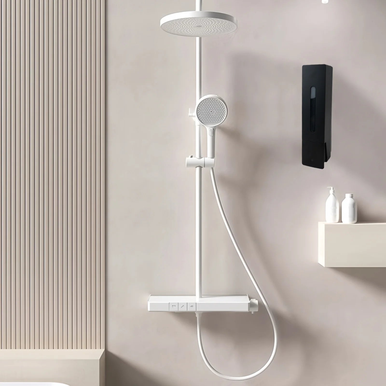 Bathroom Organization Bathroom Dispenser 265x135x65mm Easy Installation Method Upgraded Anti-slip Button Public Place Use