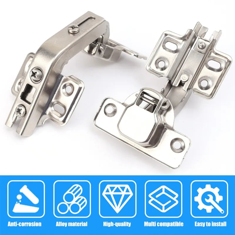 3/1PCS Soft Close Cabinet Hinges 135° Stainless Steel Cupboard Door Concealed Hinges For Corner Replacement Hardware Supplies