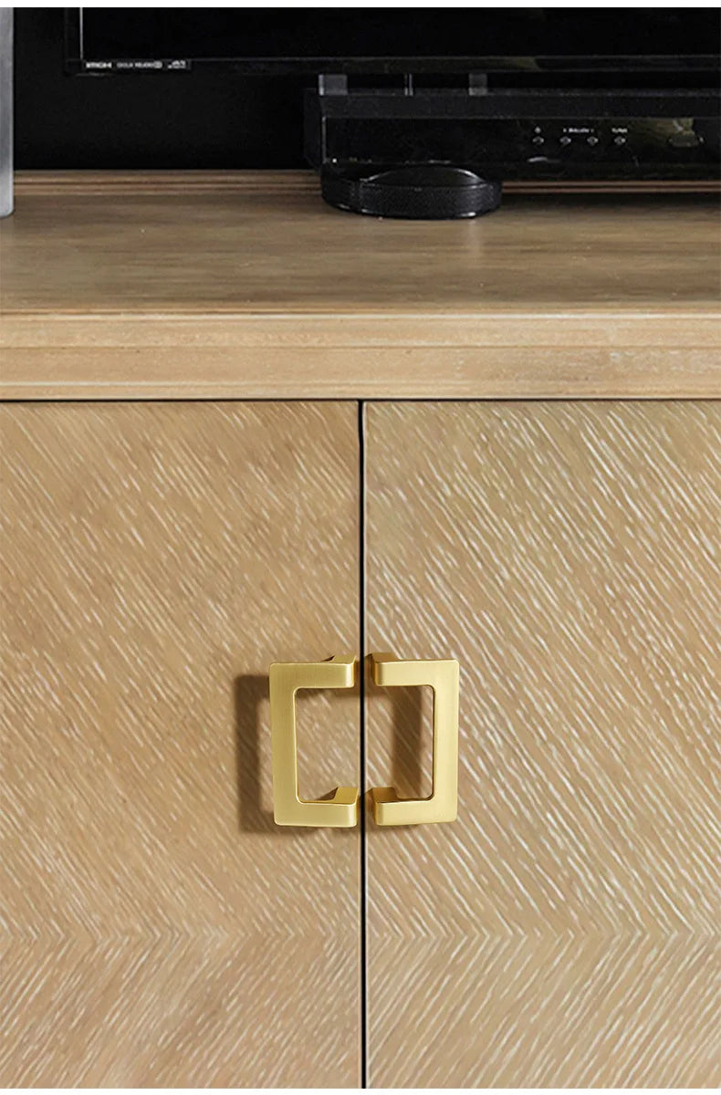 Modern minimalist cabinet doors, square pair handles, Nordic wine cabinets, shoe cabinets, wardrobe doors, antique handles, draw