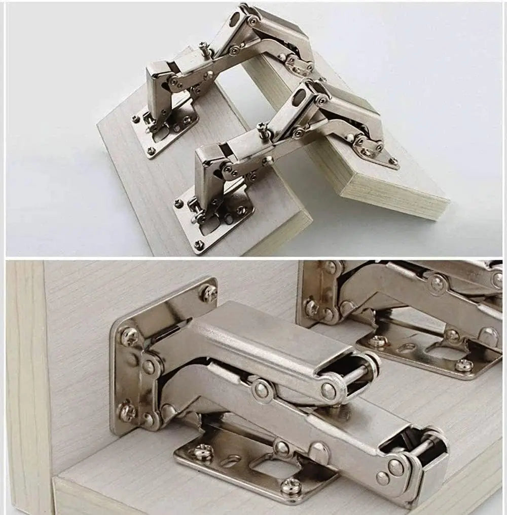 170° Frameless Soft Close Cabinet Hinges with Screws Heavy Duty Damping Buffer Closing Corner Cabinet Wardrobe Furniture Hinge