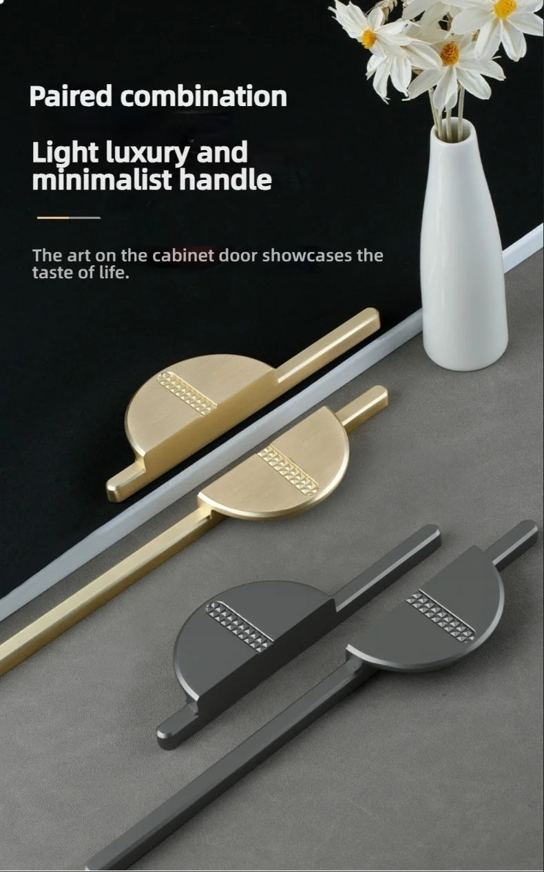 Modern Minimalist Semi-Circular Cabinet Handles - Luxury European Creative Pair Pulls for Wardrobe, Drawers & Furniture Cabinets